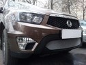 Защита радиатора SsangYong Actyon Sports 2012г. хром