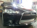 Защита радиатора Mitsubishi Lancer X 2011г рестайл Хром