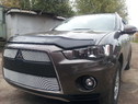 Защита радиатора Mitsubishi OutLander XL Рестайлинг 2010-2012г. хром