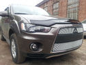 Защита радиатора Mitsubishi OutLander XL Рестайлинг 2010-2012г. хром