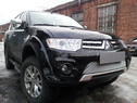 Защита радиатора Mitsubishi Pajero Sport 2 (2013-2016) Калуга хром