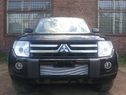 Защита радиатора Mitsubishi Pajero 4 c 2008-2011г. хром