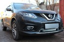 Защита радиатора Nissan X-Trail с 2014г. с парктроником хром