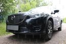 Защита радиатора Mazda CX5 (2015-2017) black с парктроником верх