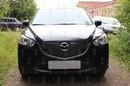 Защита радиатора Mazda CX5 (2015-2017) black с парктроником верх