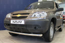 Защита радиатора Chevrolet Niva I рестайлинг (L /LC/ GL/LE/LE+) 2009- (3 части)  black