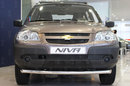 Защита радиатора Chevrolet Niva I рестайлинг (L /LC/ GL/LE/LE+) 2009- (3 части)  black