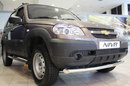 Защита радиатора Chevrolet Niva I рестайлинг (L /LC/ GL/LE/LE+) 2009- (3 части)  black