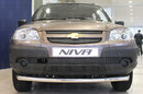 Защита радиатора Chevrolet Niva I рестайлинг (GLC/GLS) 2009- (3 части)  black