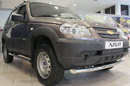 Защита радиатора Chevrolet Niva I рестайлинг (GLC/GLS) 2009- (3 части)  black