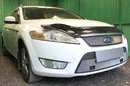 Защита радиатора Ford Mondeo IV 2007-2010 с парктроником chrome низ