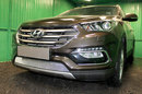 Защита радиатора Hyundai Santa Fe 2015- chrome