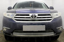 Защита радиатора Toyota HIGHLANDER II (U40) рестайлинг 2011-2014 хром