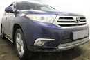 Защита радиатора Toyota HIGHLANDER II (U40) рестайлинг 2011-2014 хром